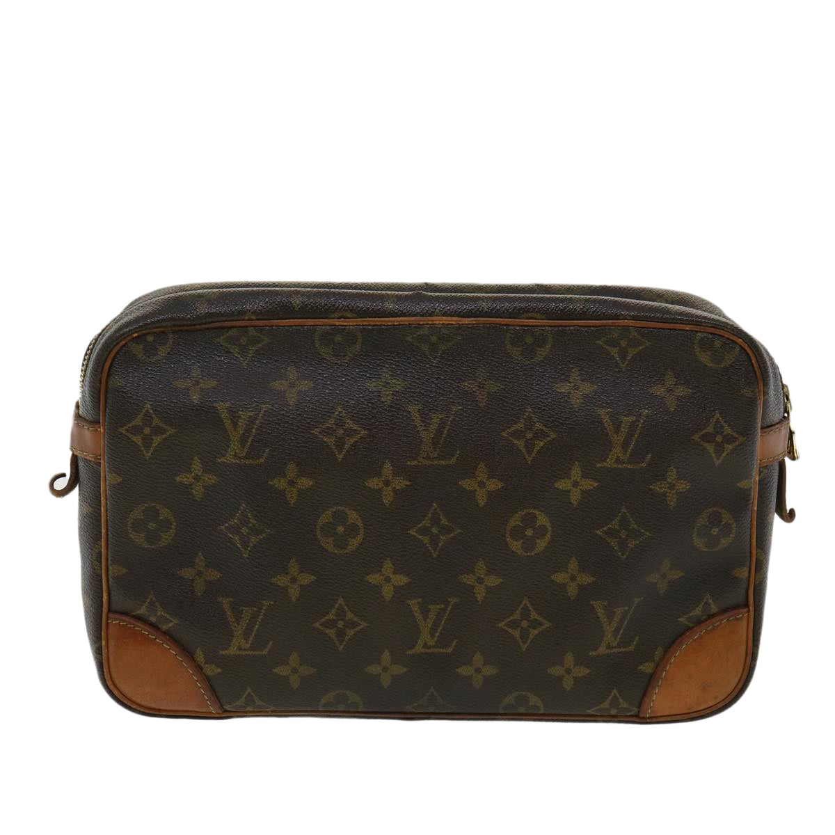 LOUIS VUITTON Monogram Compiegne 28 Clutch Bag M51845 LV Auth tp463