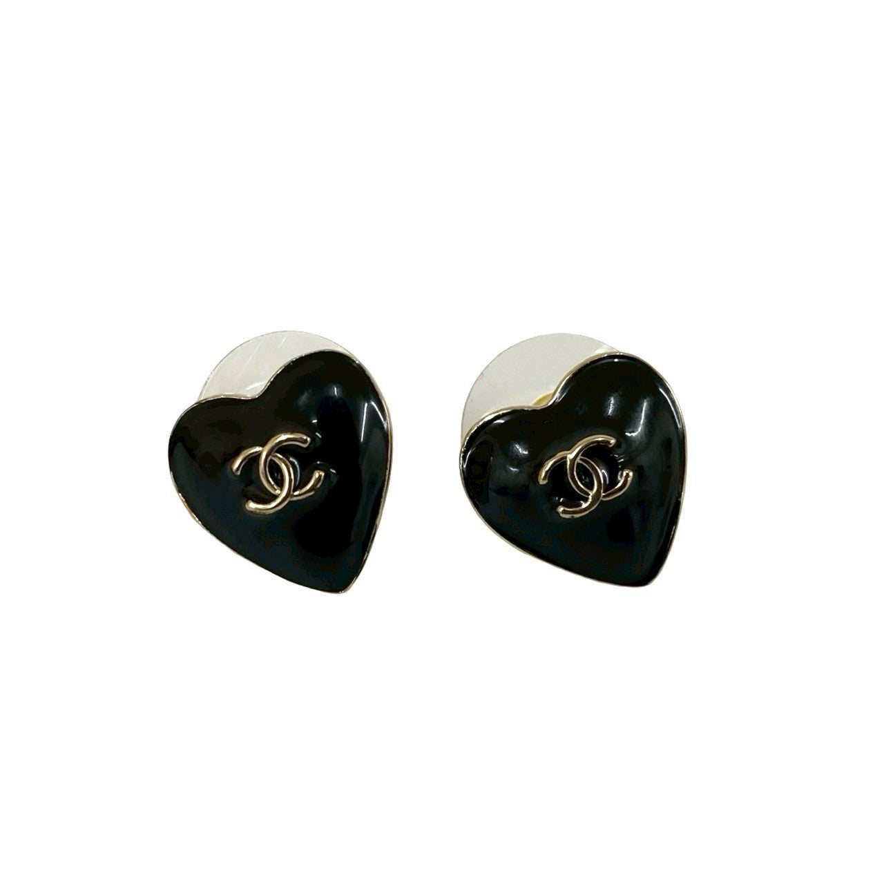 Chanel Coco Mark Heart Earrings