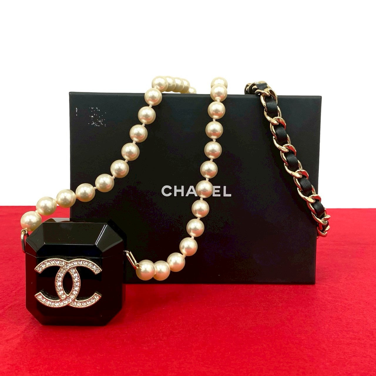 Chanel AirPods Pro Necklace Case Lambskin Necklace Case