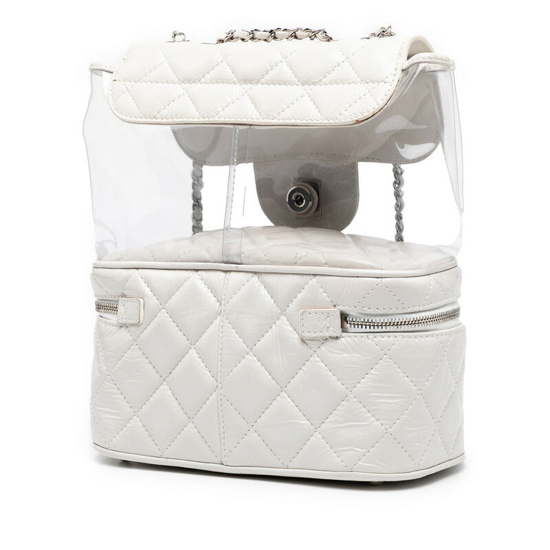 Chanel Coco Mark Matelassé Leather Vinyl 2way Shoulder Bag