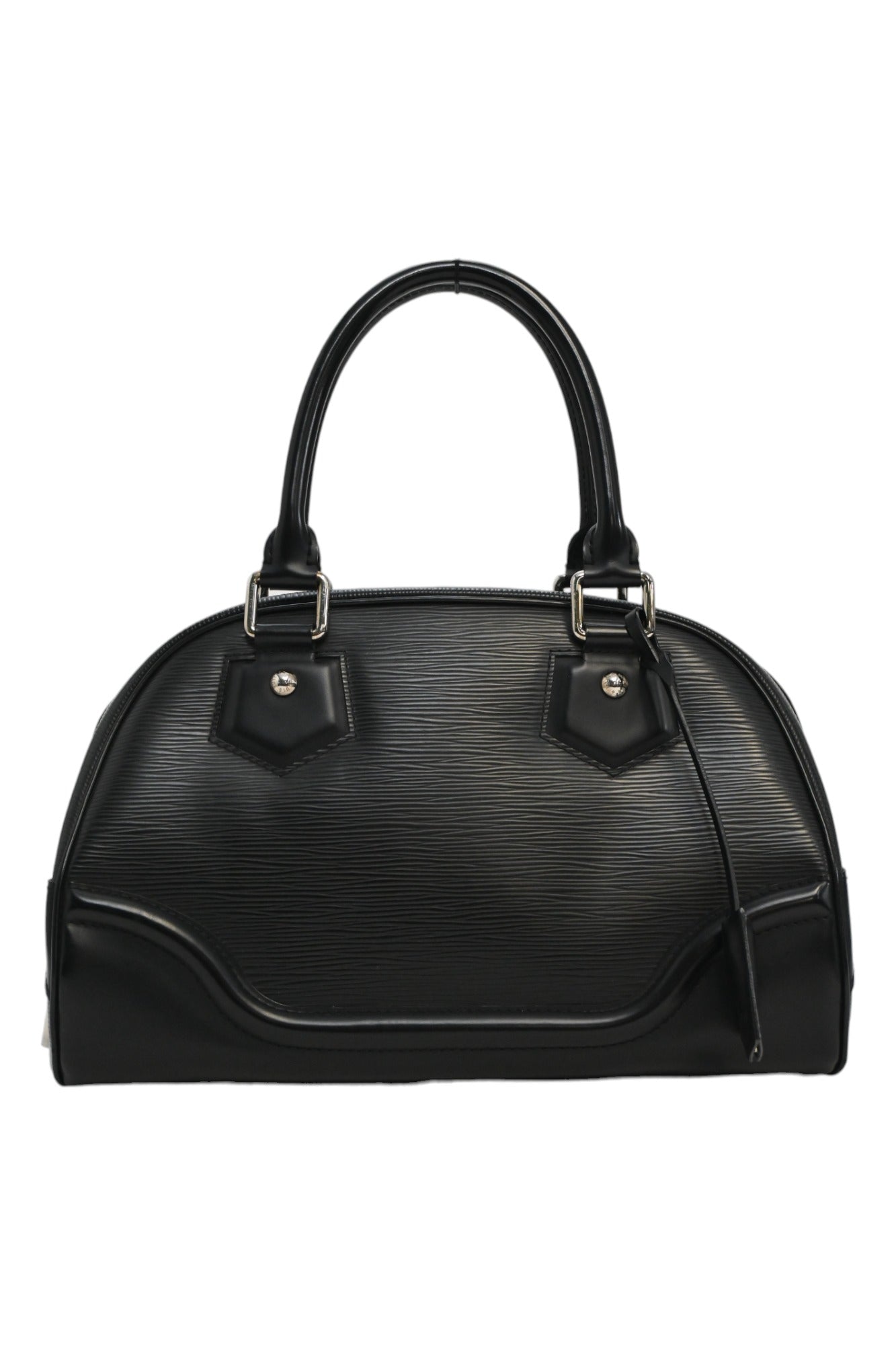 LOUIS VUITTON Black Epi leather Montaigne bowling bag