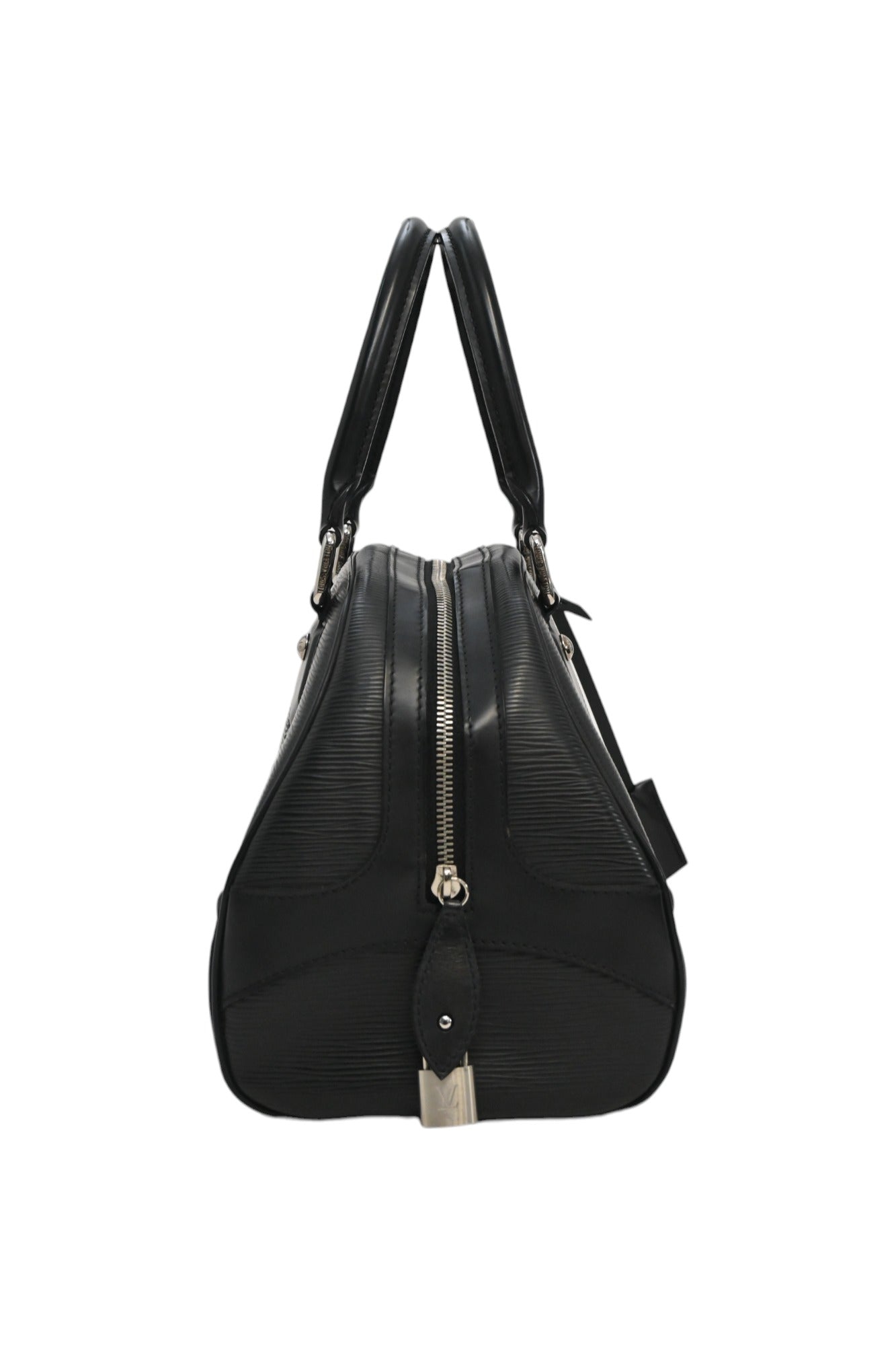 LOUIS VUITTON Black Epi leather Montaigne bowling bag