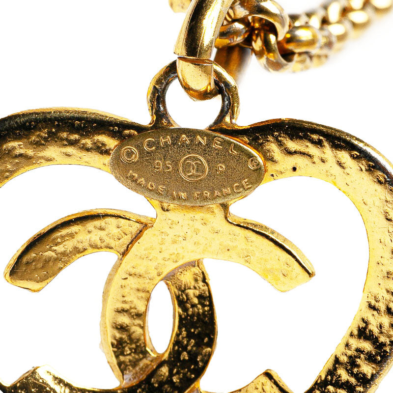 Chanel Heart Motif Coco Mark Pendant Necklace