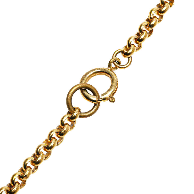 Chanel Heart Motif Coco Mark Pendant Necklace