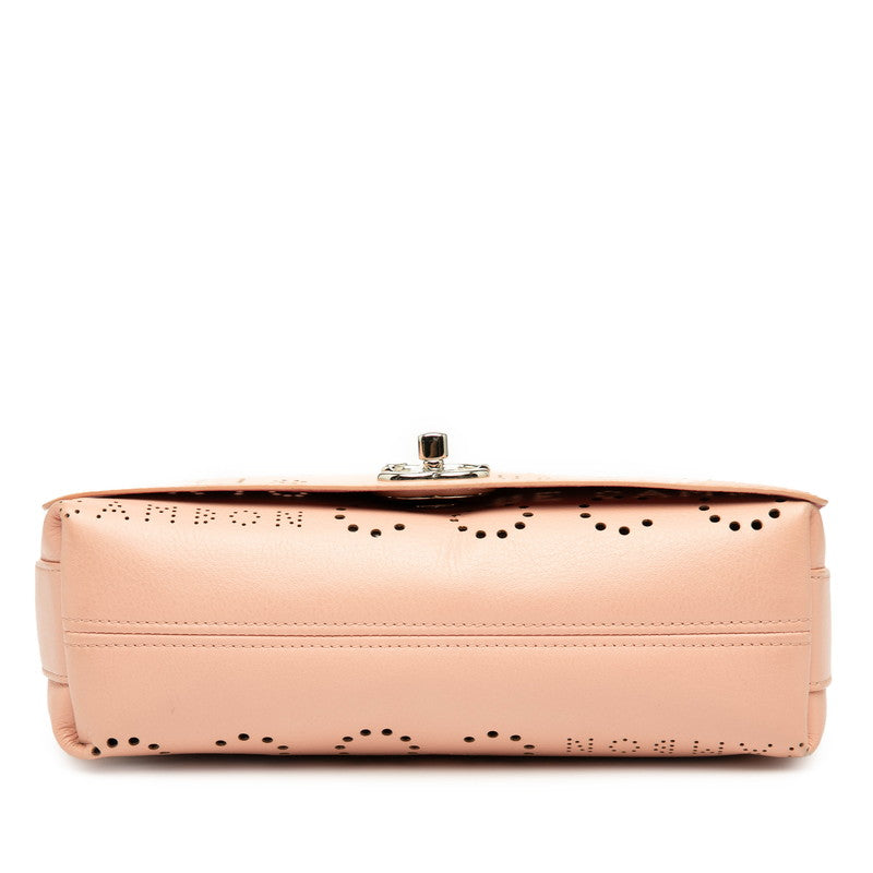 Chanel Punching Coco Mark Leather Shoulder Bag