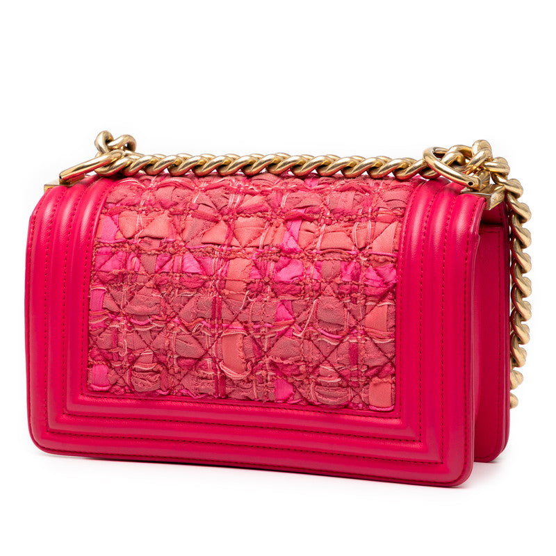 Chanel Boy Chanel Tweed Lambskin Shoulder Bag