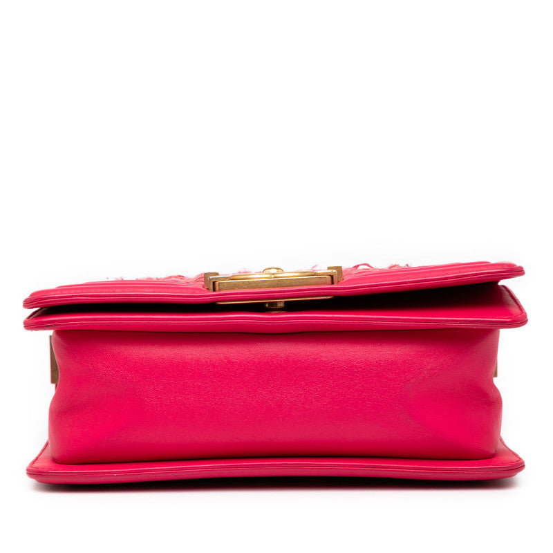 Chanel Boy Chanel Tweed Lambskin Shoulder Bag