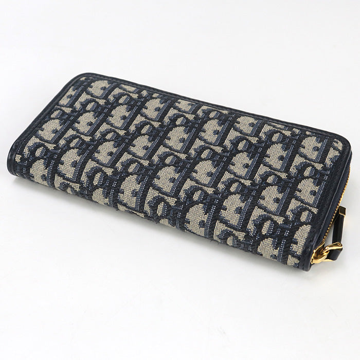 Dior S2094 UTZQ M928 Voyageur Long Wallet 30 PurseZip Around/Dior navy Women