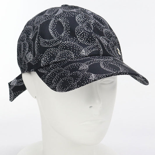 CHANEL Camelia cap silk black Women