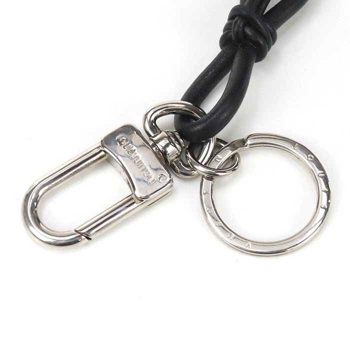 LOUIS VUITTON M66497 Porte-Clés LV Rope Key ring metal/leather silver mens