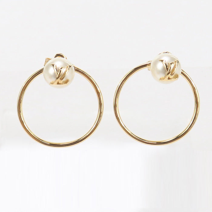 LOUIS VUITTON M01237 Pierce Pierce・LV Eclipse Pearl metal gold Women