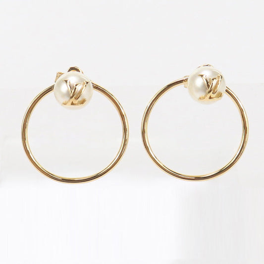 LOUIS VUITTON M01237 Pierce Pierce・LV Eclipse Pearl metal gold Women