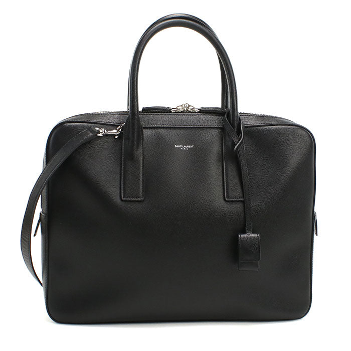 SAINT LAURENT 377865 Classic M um 2WAY business bag/Briefcase leather black mens