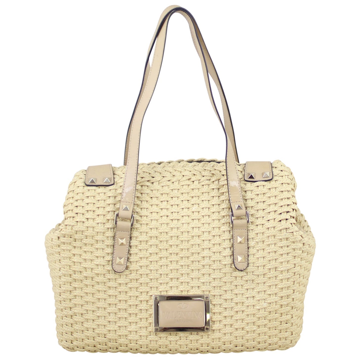 Valentino Raffia Flower Applique bag