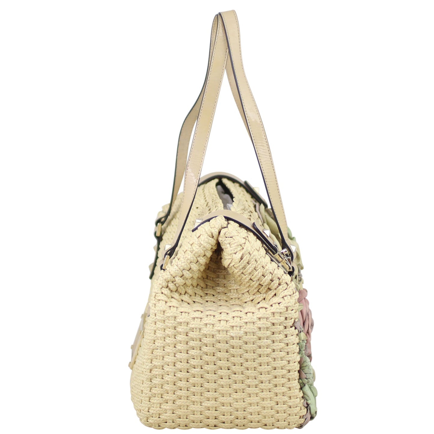 Valentino Raffia Flower Applique bag