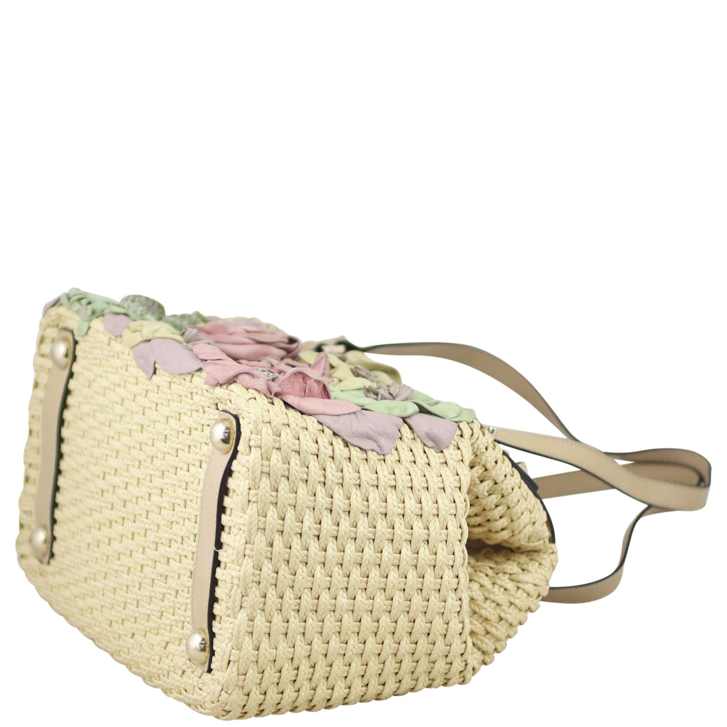 Valentino Raffia Flower Applique bag