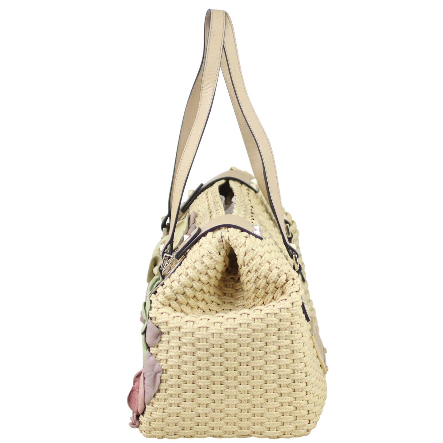 Valentino Raffia Flower Applique bag