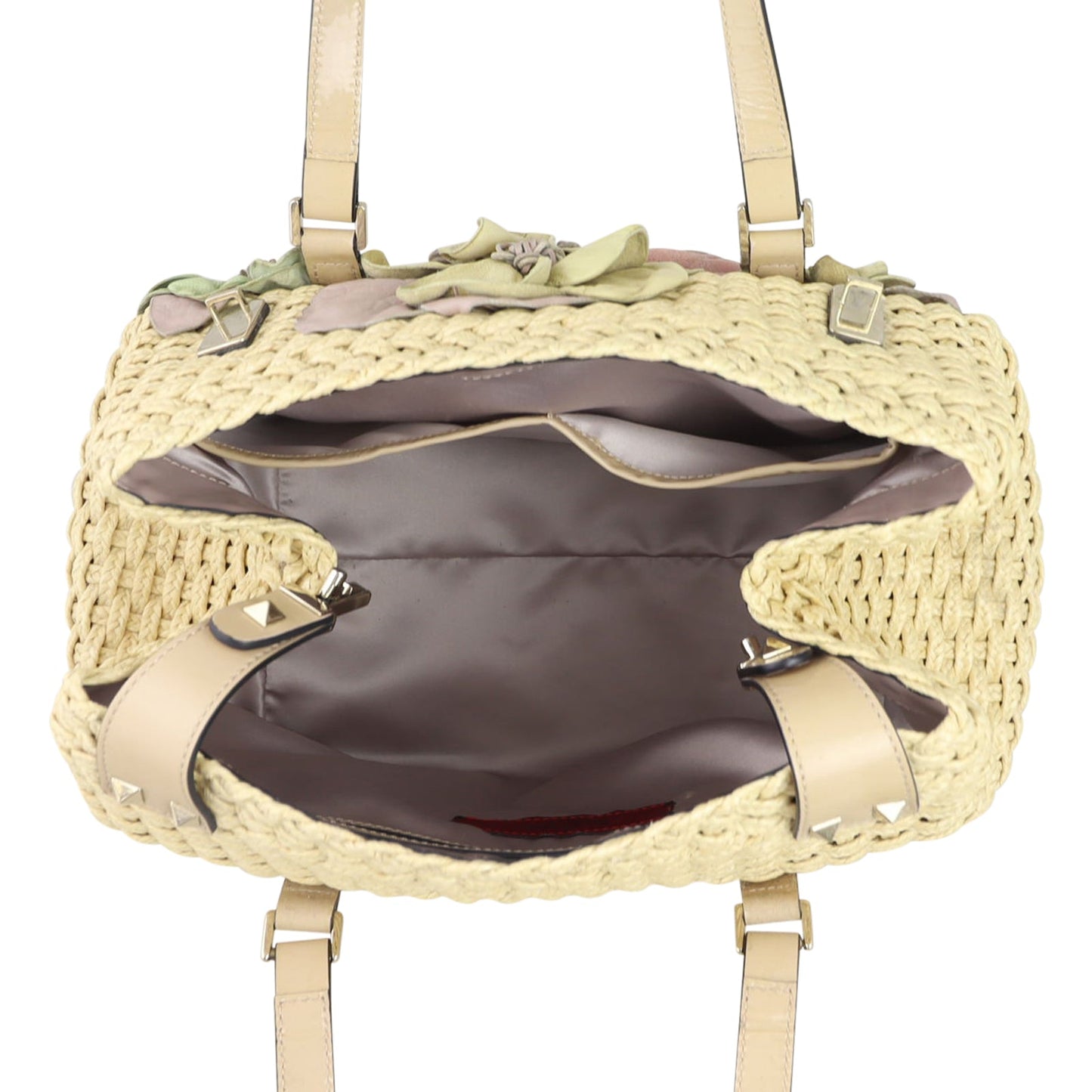 Valentino Raffia Flower Applique bag