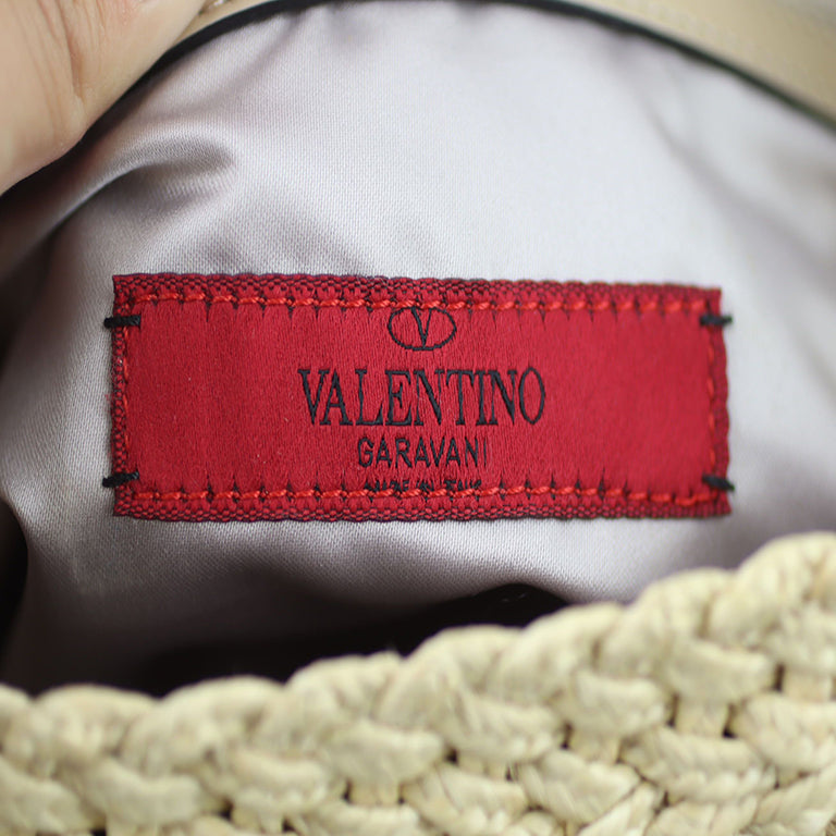 Valentino Raffia Flower Applique bag