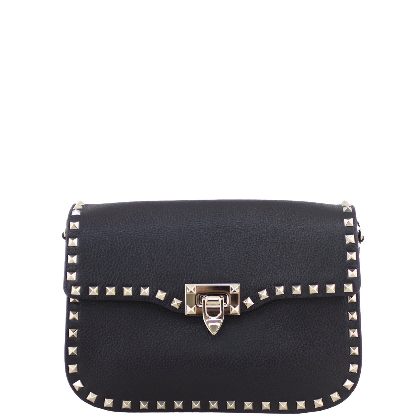 Valentino Rockstud Grainy Calfskin Crossbody