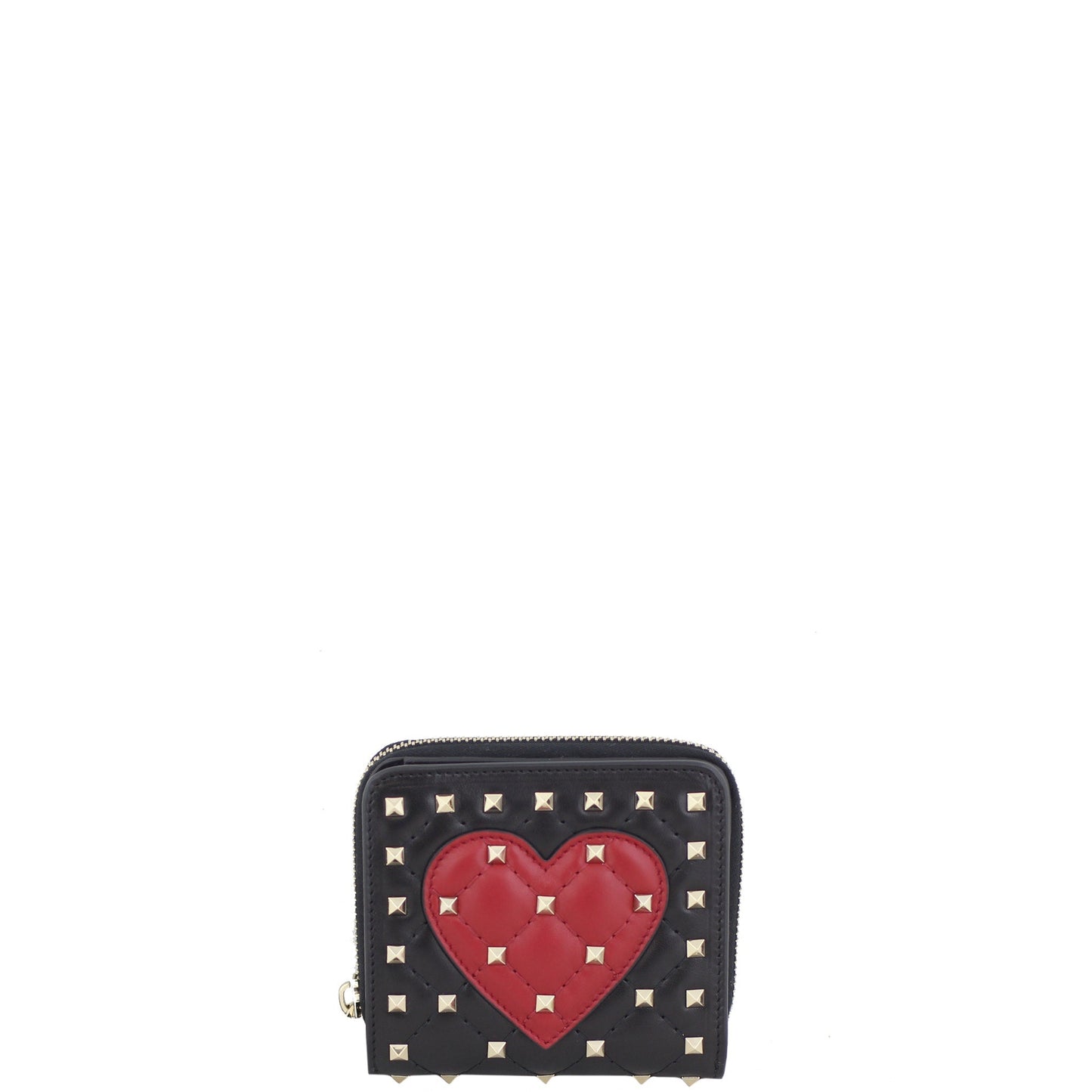 Valentino Rockstud Heart Compact Wallet