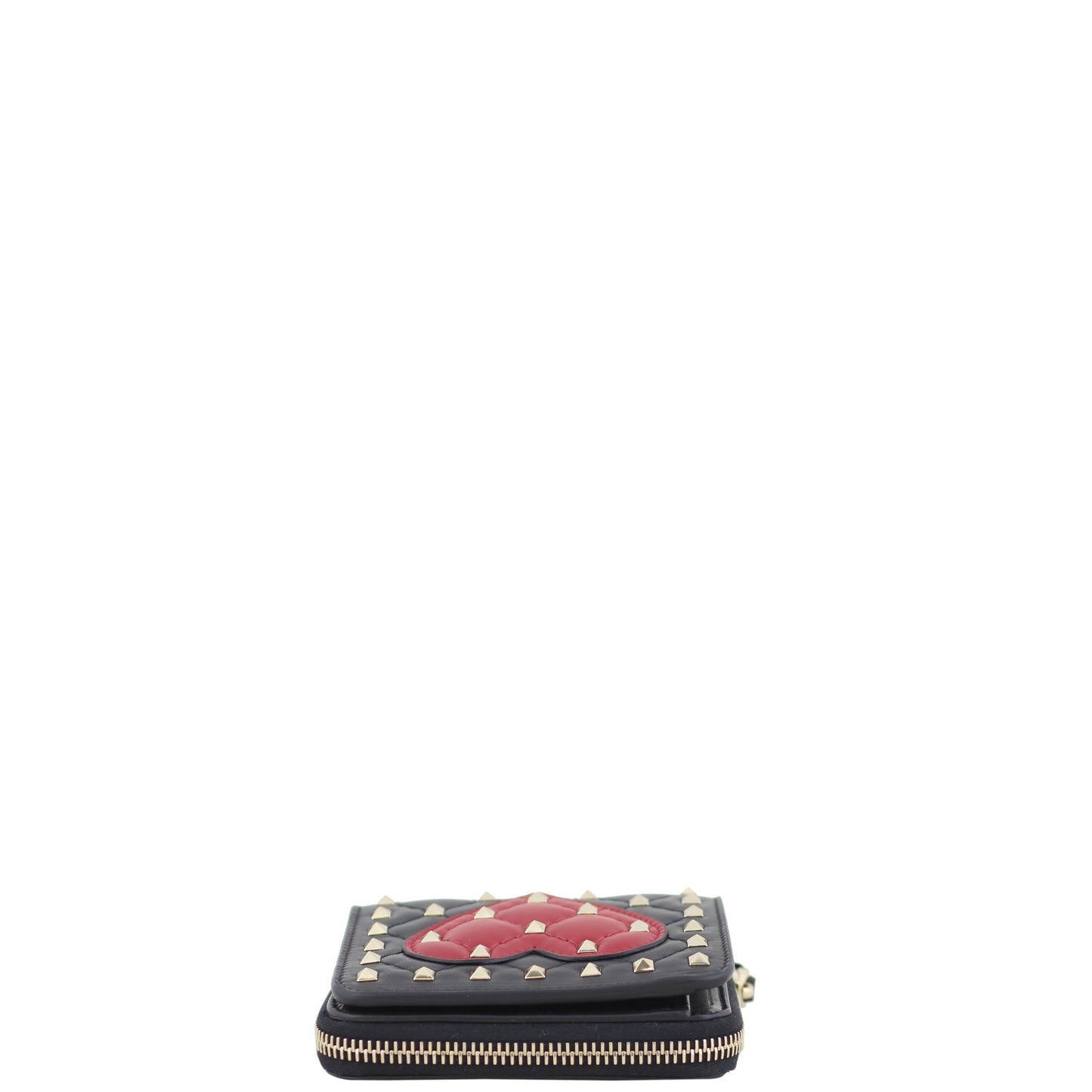 Valentino Rockstud Heart Compact Wallet