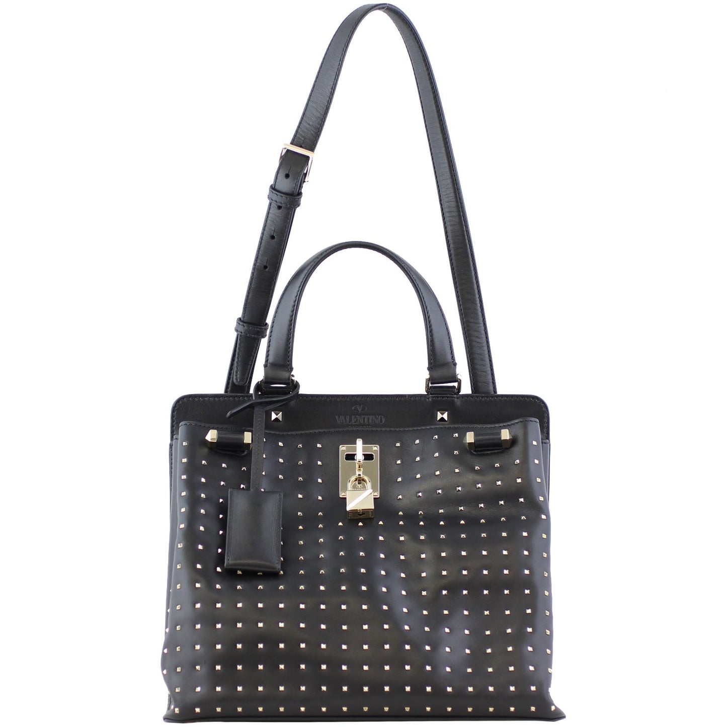 Valentino Rockstud Spike Joy Lock Medium Top Handle Bag
