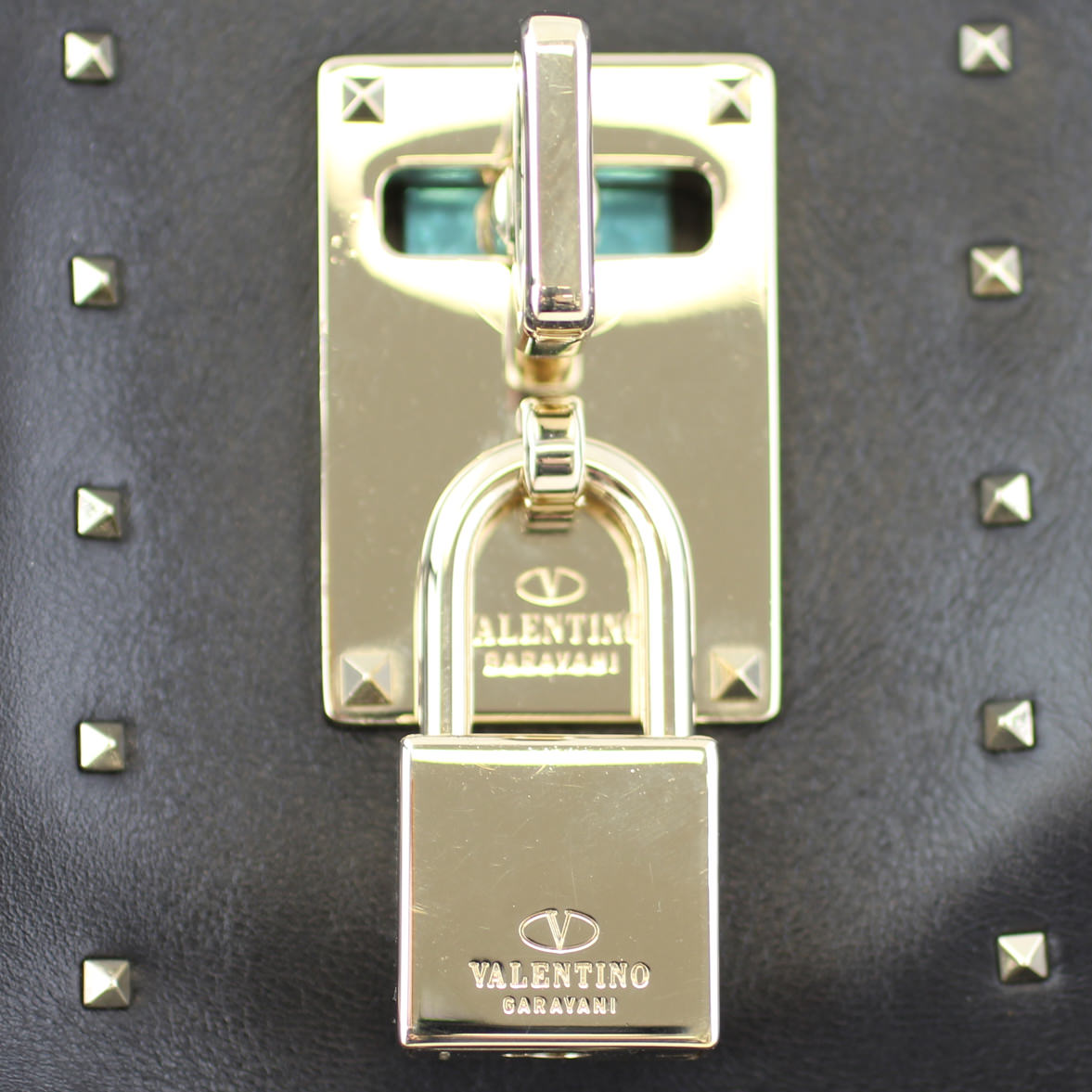 Valentino Rockstud Spike Joy Lock Medium Top Handle Bag