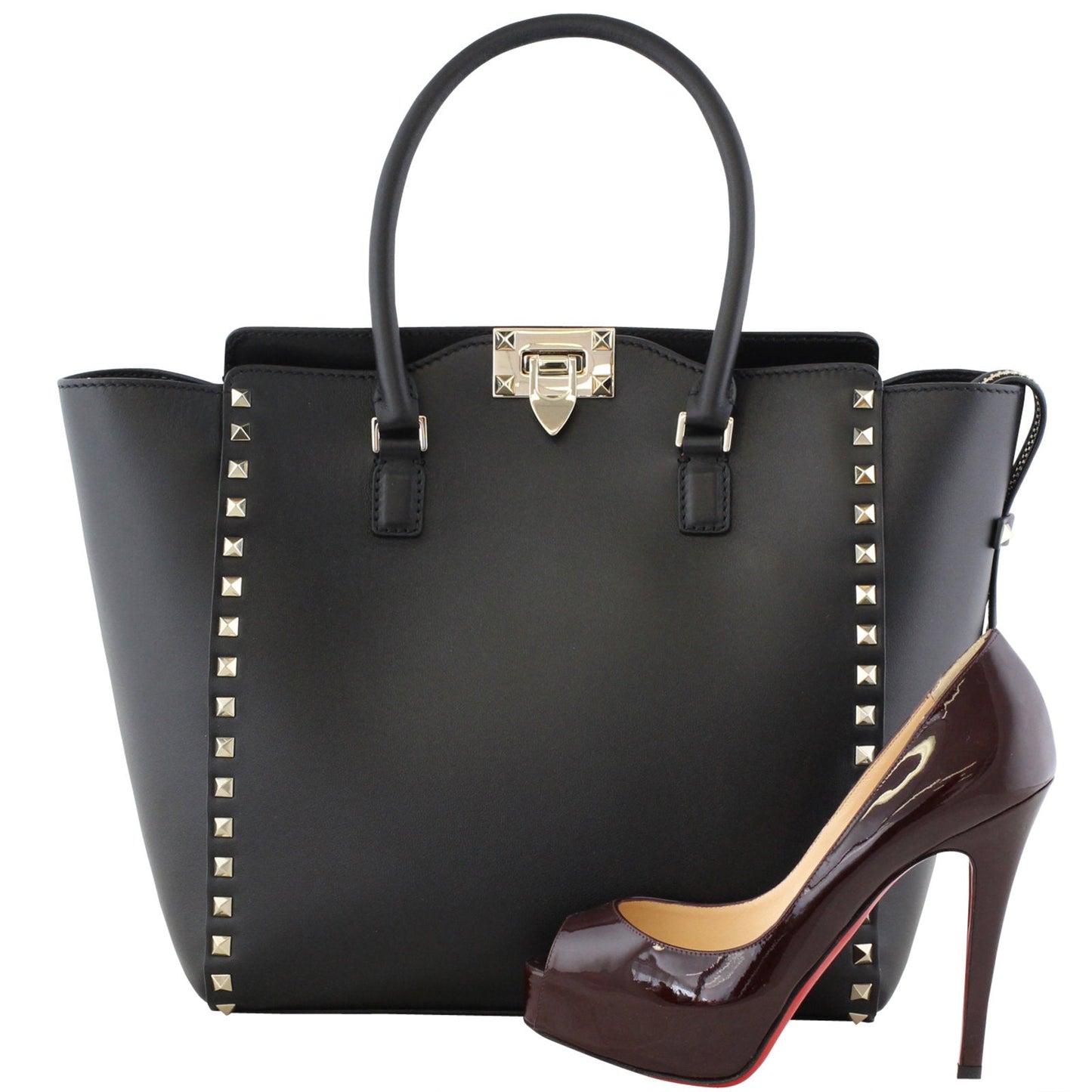 Valentino Rockstud Pagoda Tote Medium