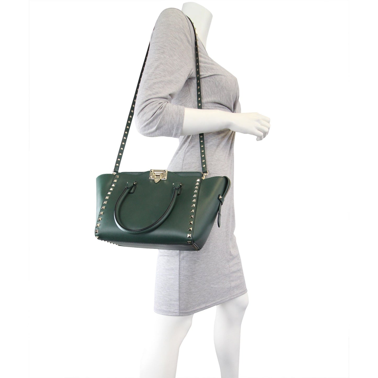 Valentino Rockstud Pagoda Tote Small