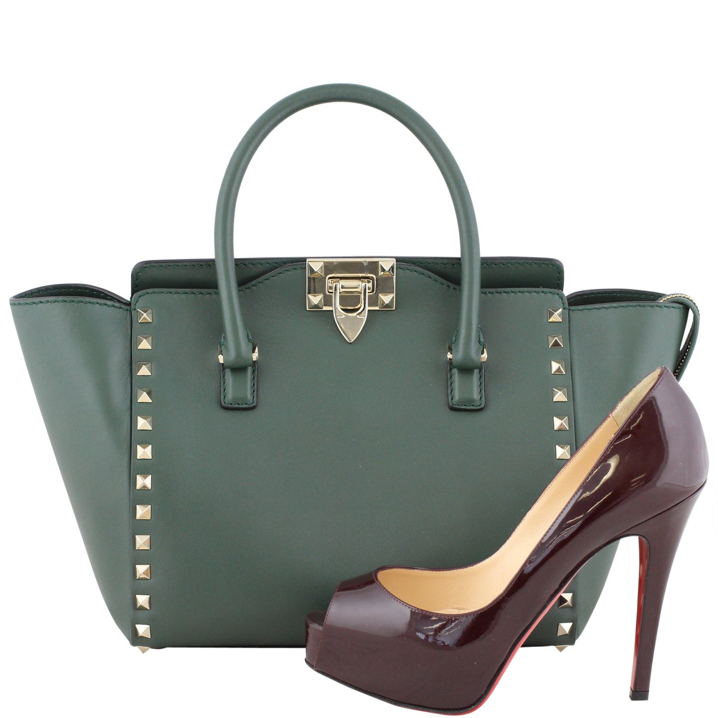 Valentino Rockstud Pagoda Tote Small