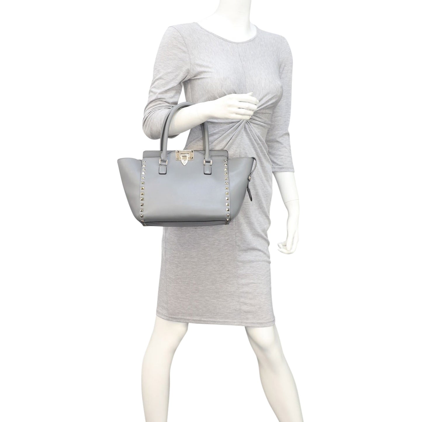 Valentino Rockstud Pagoda Tote Small