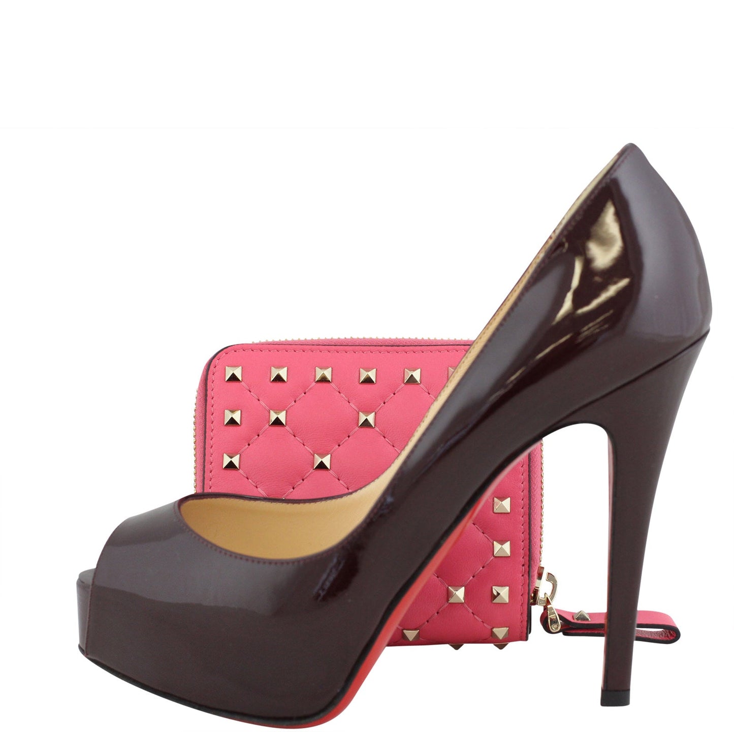 Valentino Rockstud Spike Compact Wallet