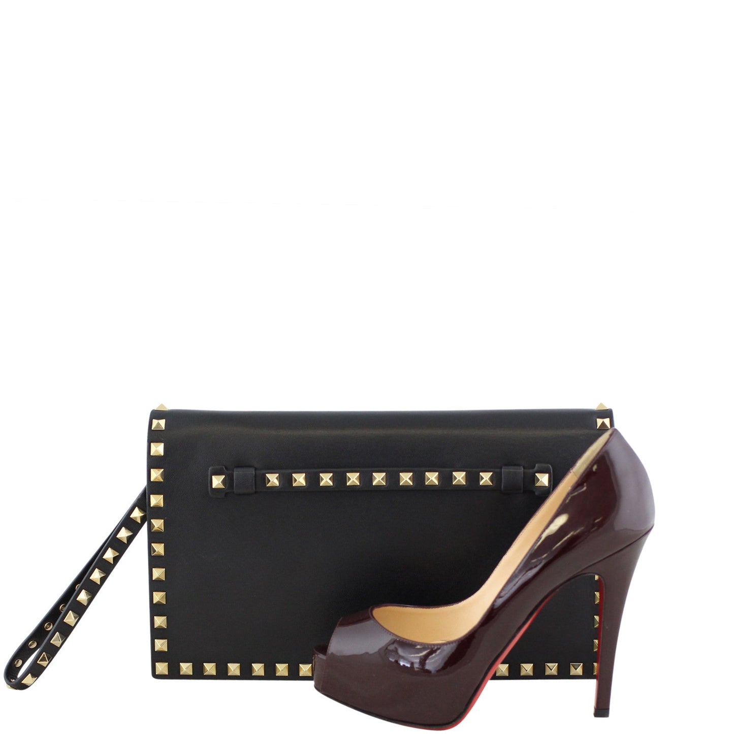 Valentino Rockstud Wristlet Clutch
