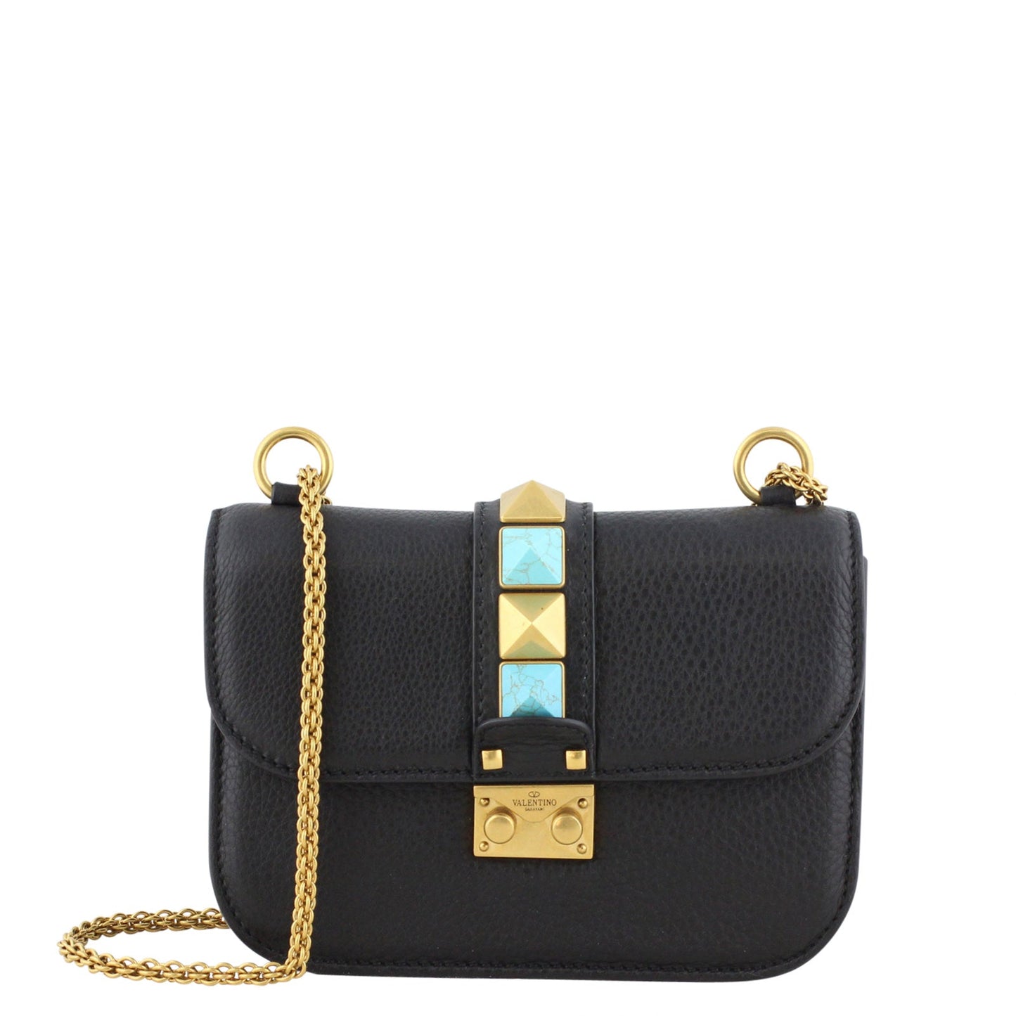 Valentino Rockstud Small Lock Shoulder Bag