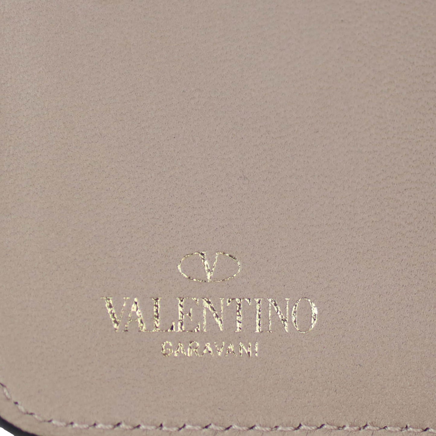 Valentino Rockstud Spike Zip Around French Wallet