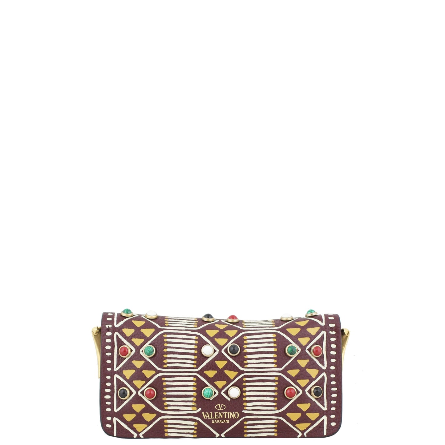 Valentino Tribal Hand-Painted Mini Flap Bag