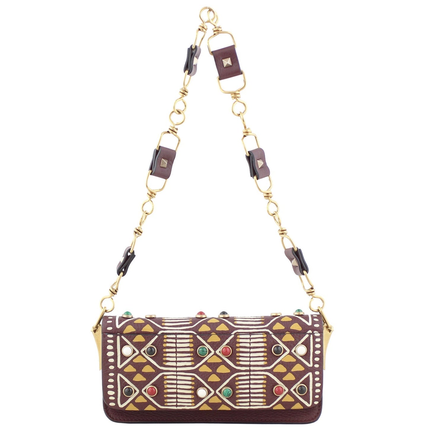 Valentino Tribal Hand-Painted Mini Flap Bag