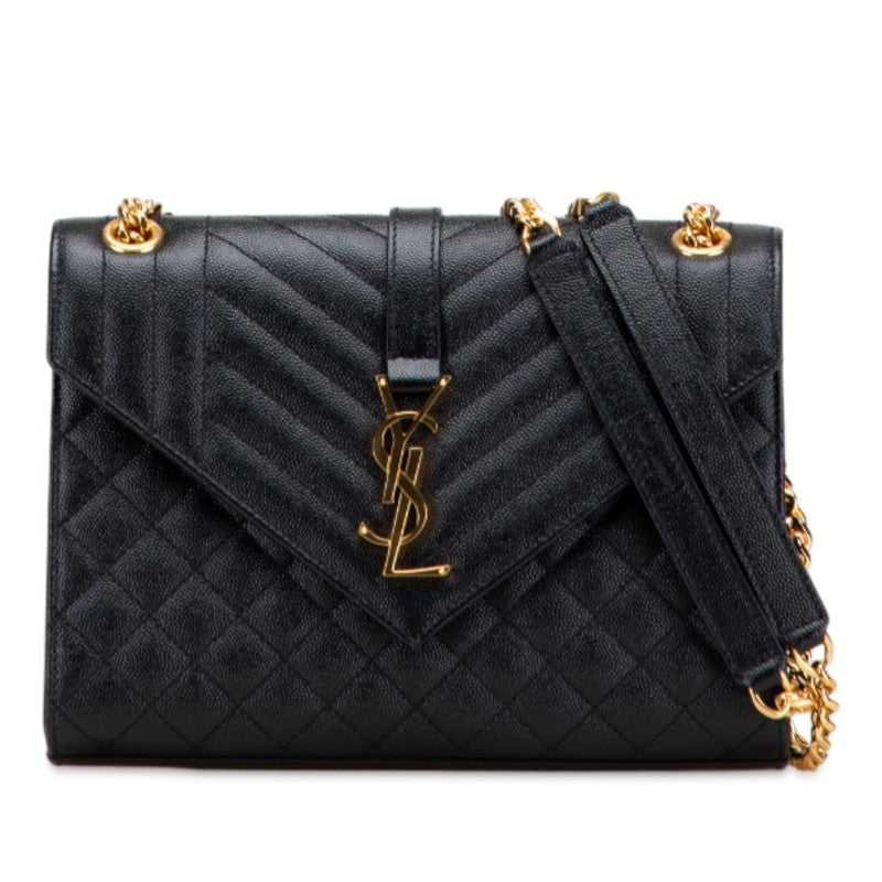 Saint Laurent Envelope Medium Leather Shoulder Bag