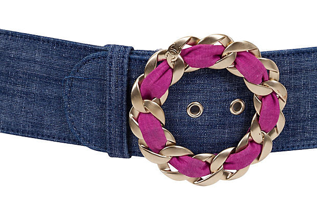Chanel Denim & Chain Belt