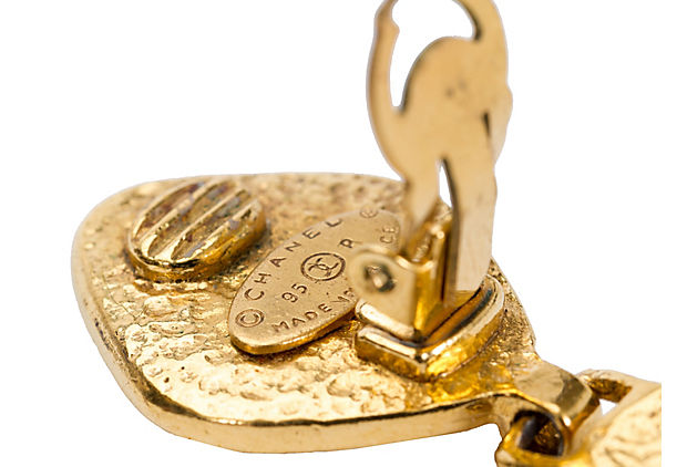 Chanel Gold & Gripoix Drop Earrings