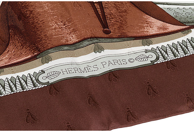 Hermes Brown Collectible Napoleon Scarf