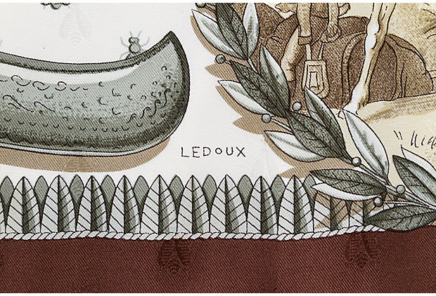 Hermes Brown Collectible Napoleon Scarf