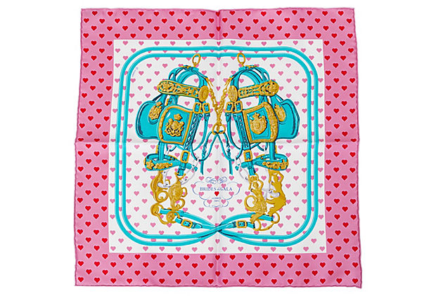 Hermes Pink Brides de Gala Love Scarf