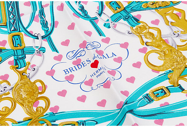 Hermes Pink Brides de Gala Love Scarf