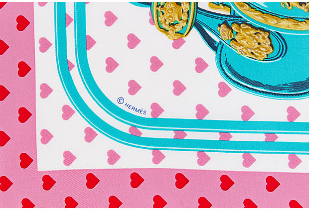 Hermes Pink Brides de Gala Love Scarf