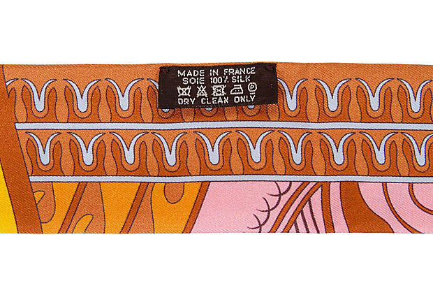 Hermes Camel Geometric Twilly Medor