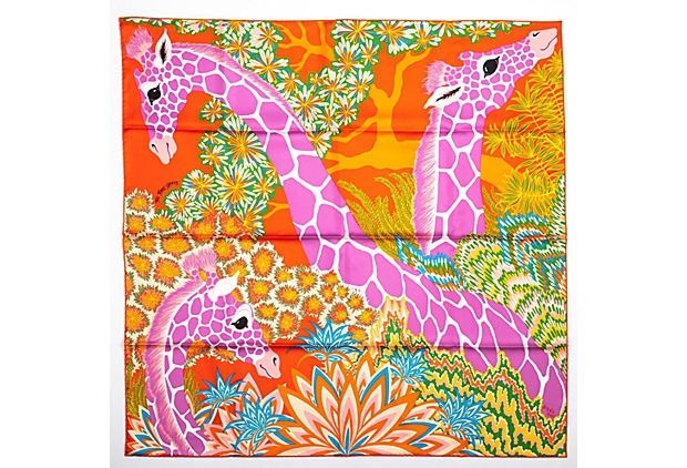 Hermes "Giraffes" Silk Scarf