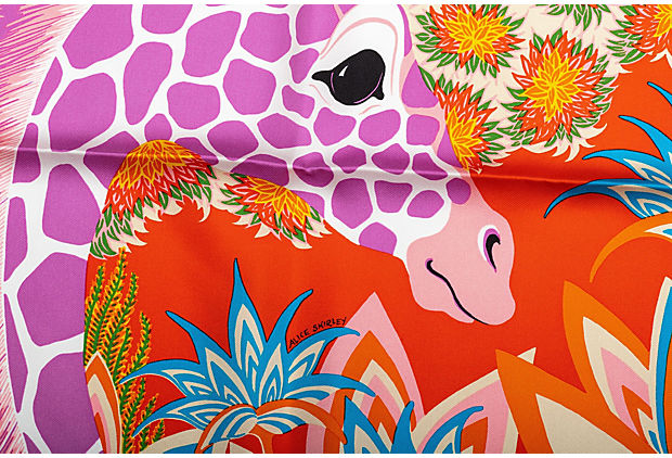 Hermes "Giraffes" Silk Scarf