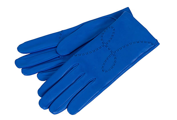 Hermes Blue Outremer Lambskin Gloves